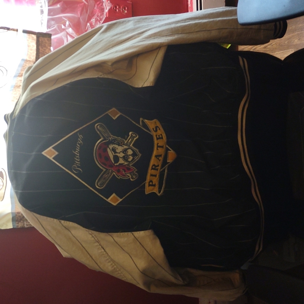 Vintage Mirage reversible Pittsburgh Pirates Bomber jacket!